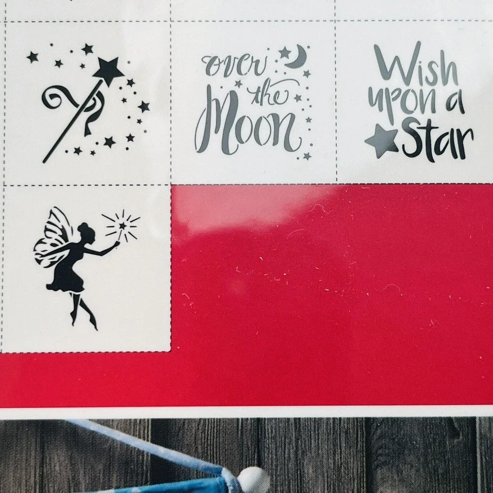 FolkArt Fantasy Stencils 26 Piece‎ Value Pack 42 Designs Unicorn Fairy Gnome